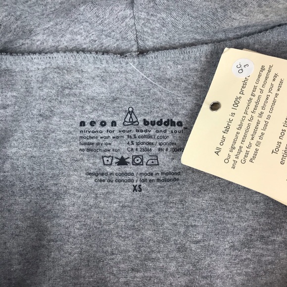 Neon Buddha Scoop Cowl Neck Tunic Grey/white XS - Picture 8 of 8